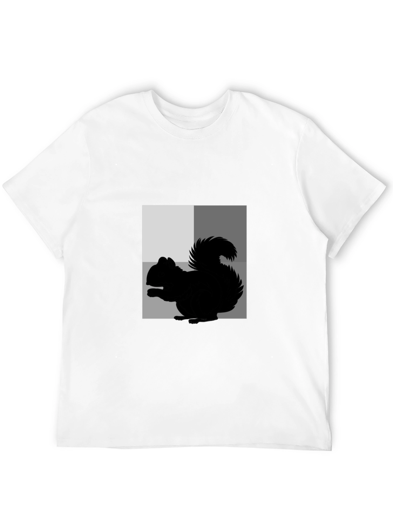 Squirrel Graphic Tee - Black Cotton Blend