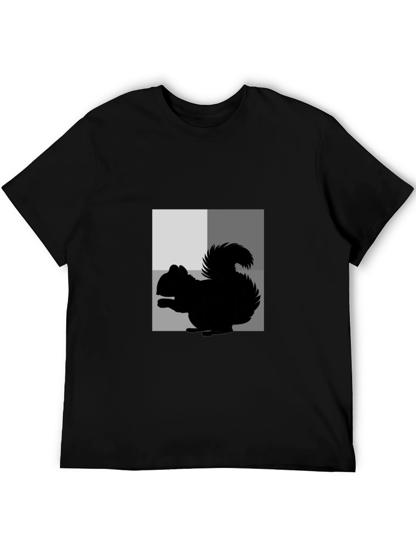 Squirrel Graphic Tee - Black Cotton Blend