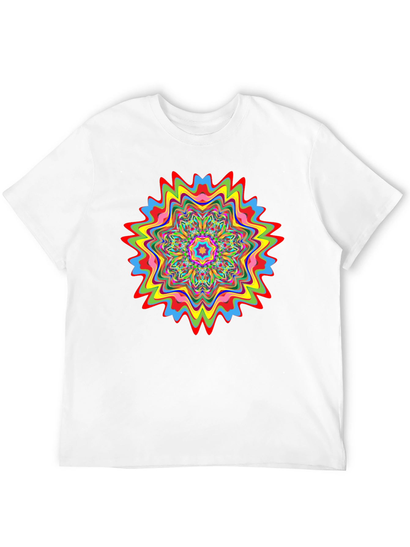 Psychedelic Mandala Graphic Black T-Shirt