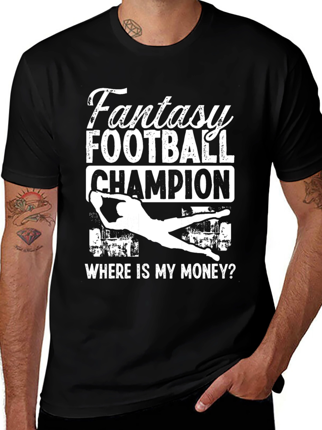 Fantasy Football Champion T-Shirt - Where Is My Money?