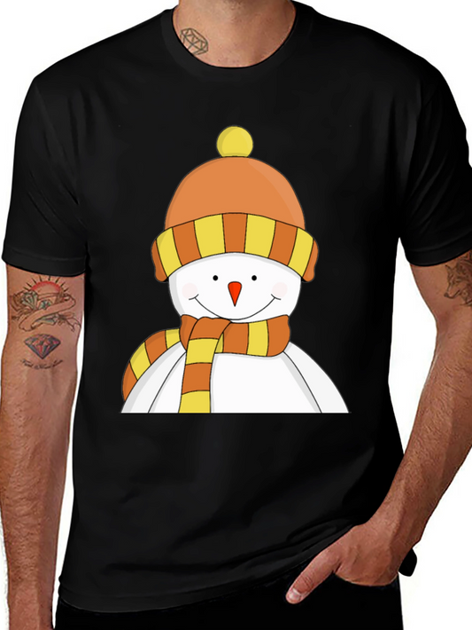 Festive Snowman Graphic Tee - Holiday Cheer