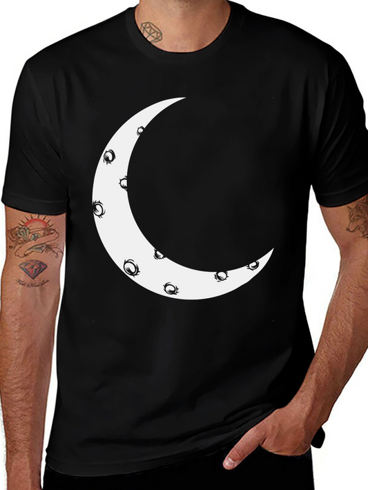 Crescent Moon Graphic Tee - Modern Casual Style