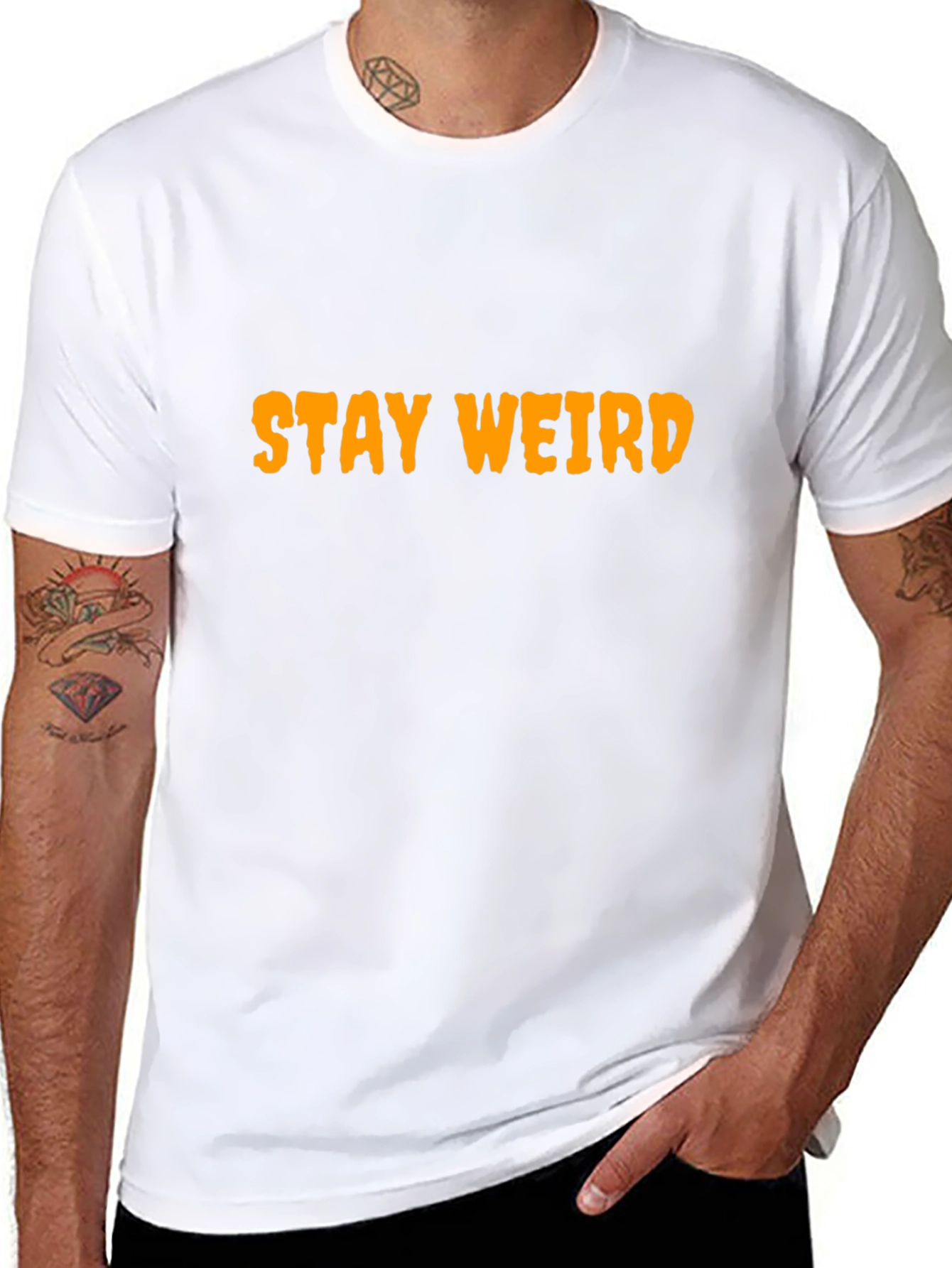 Stay Weird Black Graphic Tee