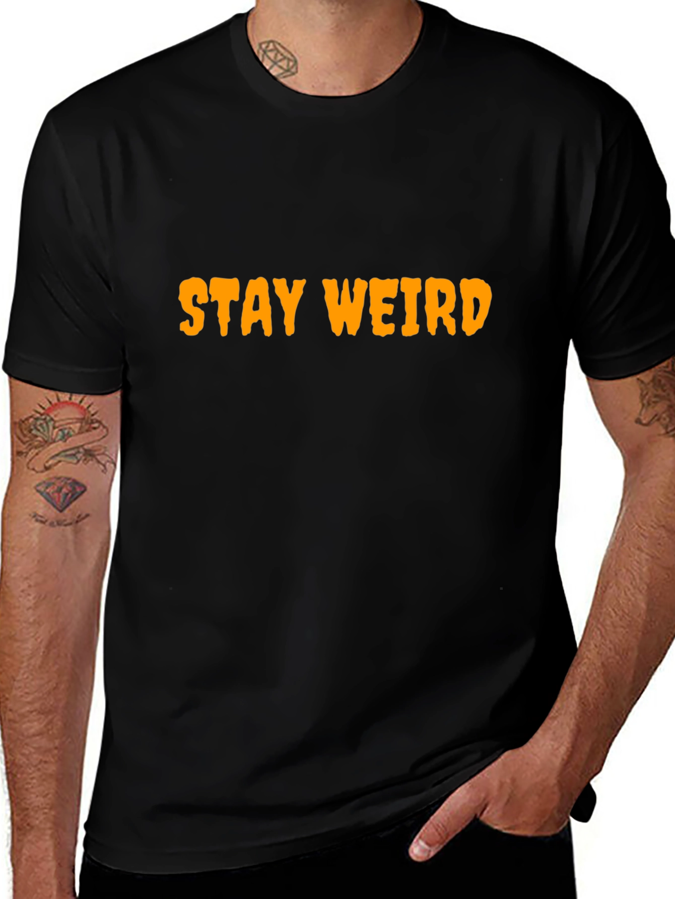 Stay Weird Black Graphic Tee