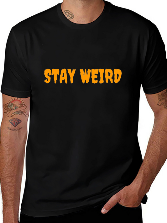 Stay Weird Black Graphic Tee