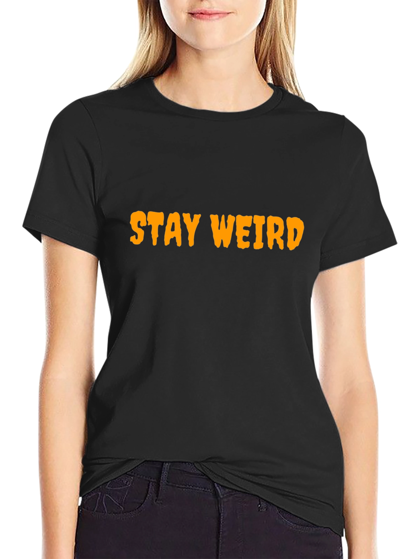 Stay Weird Black Graphic Tee