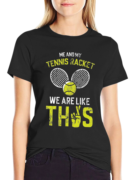 Tennis Racket Graphic T-Shirt