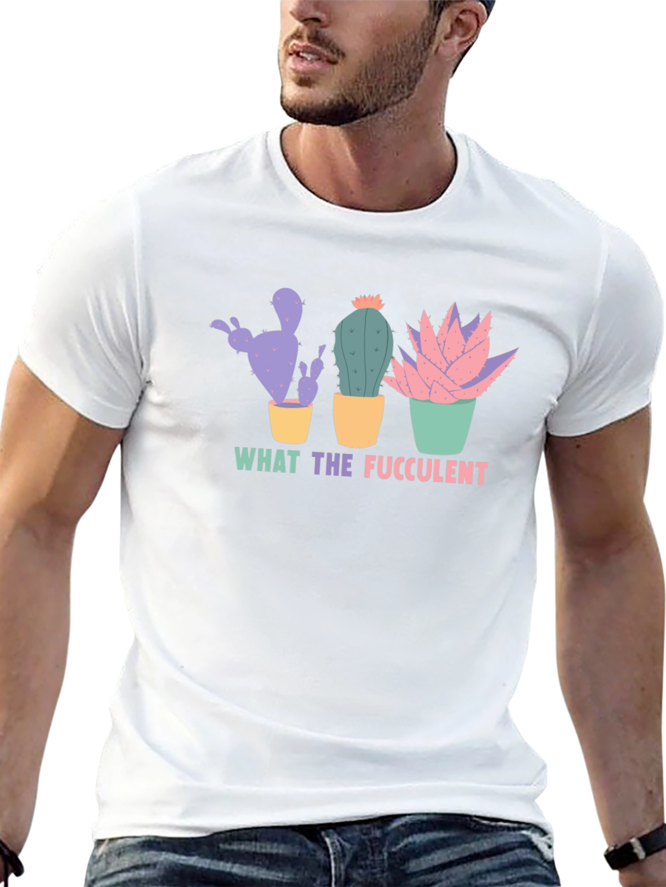 What the Fucculent T-Shirt - Novelty Cactus Tee