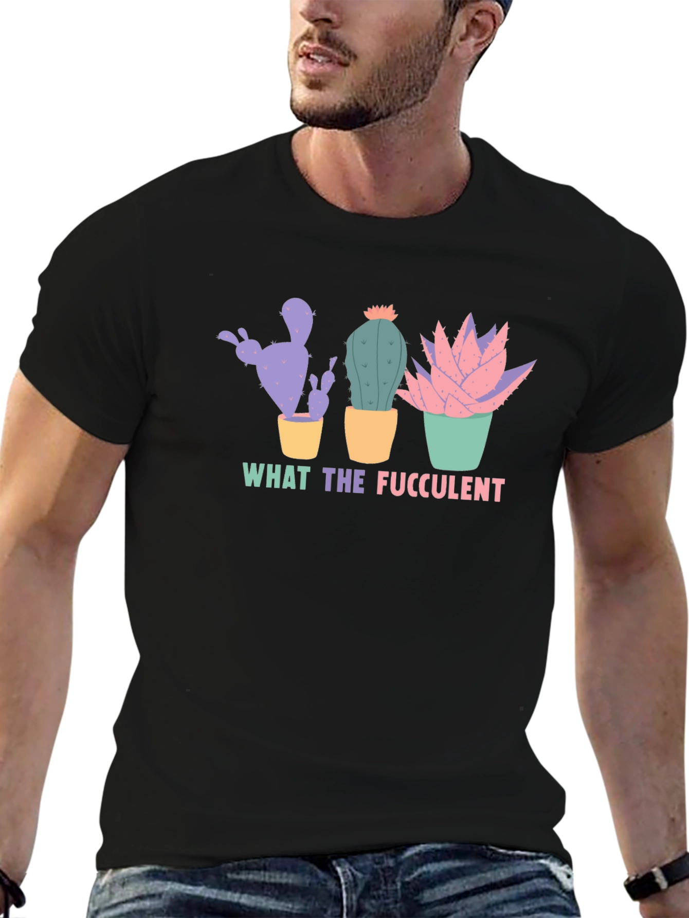 What the Fucculent T-Shirt - Novelty Cactus Tee