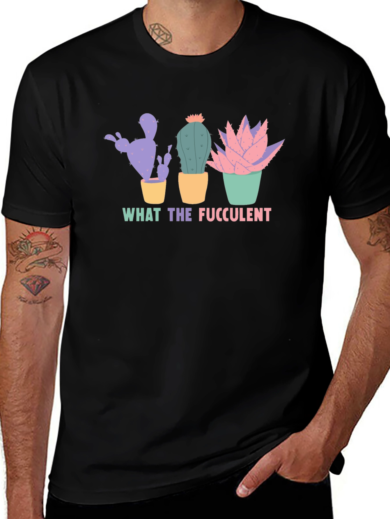 What the Fucculent T-Shirt - Novelty Cactus Tee