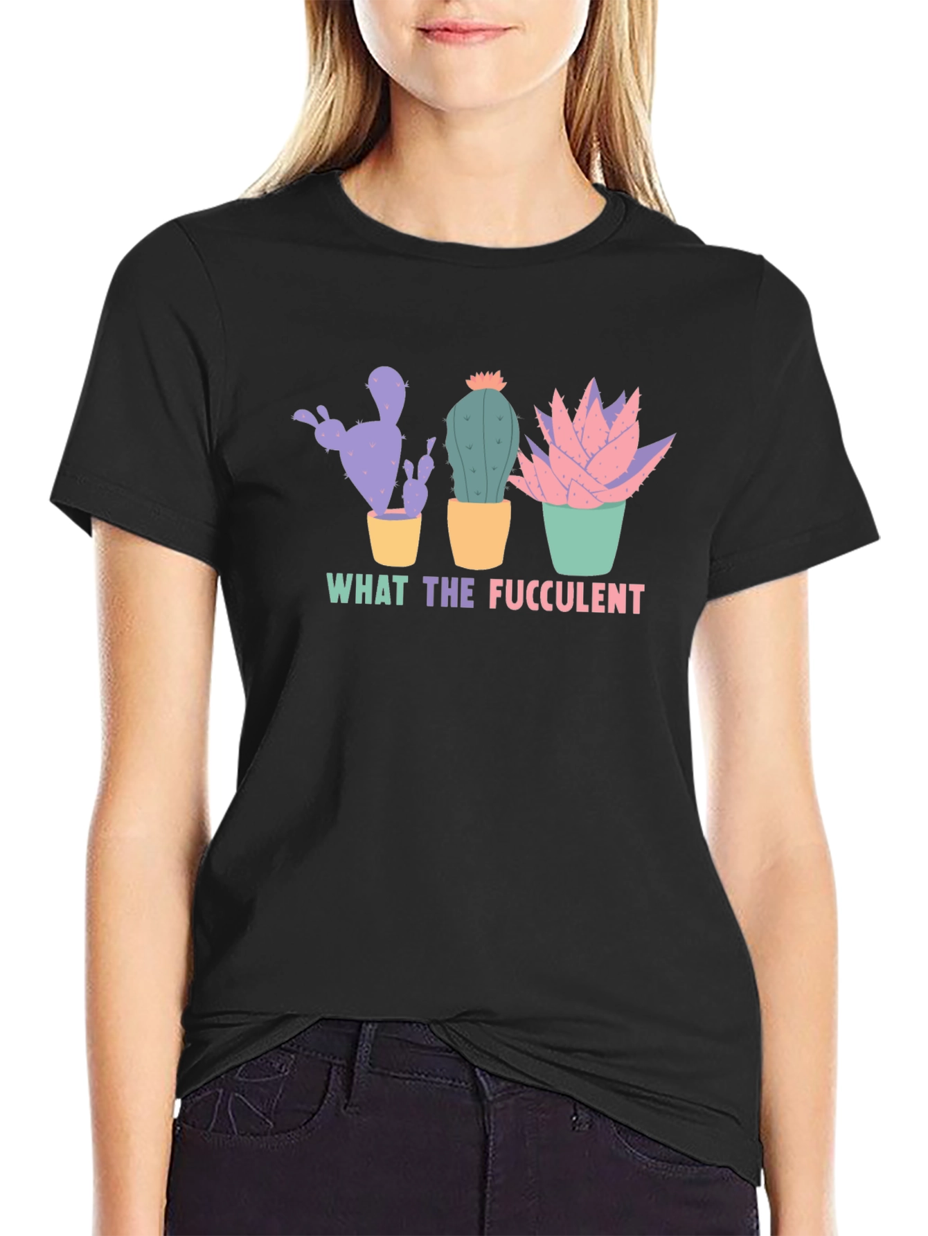 What the Fucculent T-Shirt - Novelty Cactus Tee