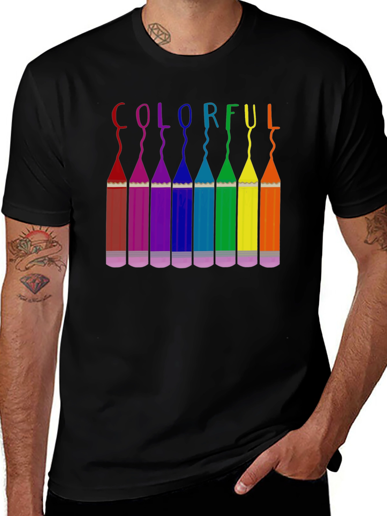 Colorful Pencils Graphic Tee
