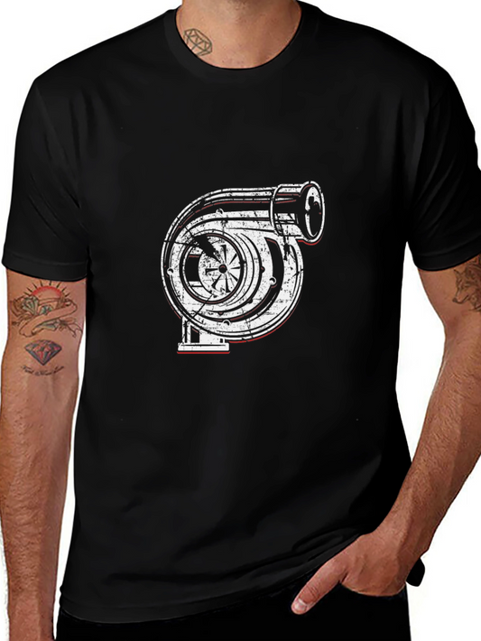 Turbo Engine Graphic T-Shirt - Black