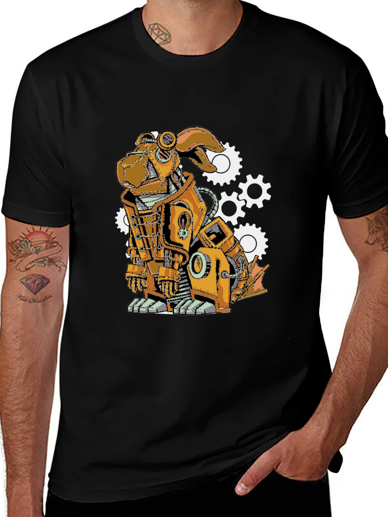Steampunk Robot Dog T-Shirt