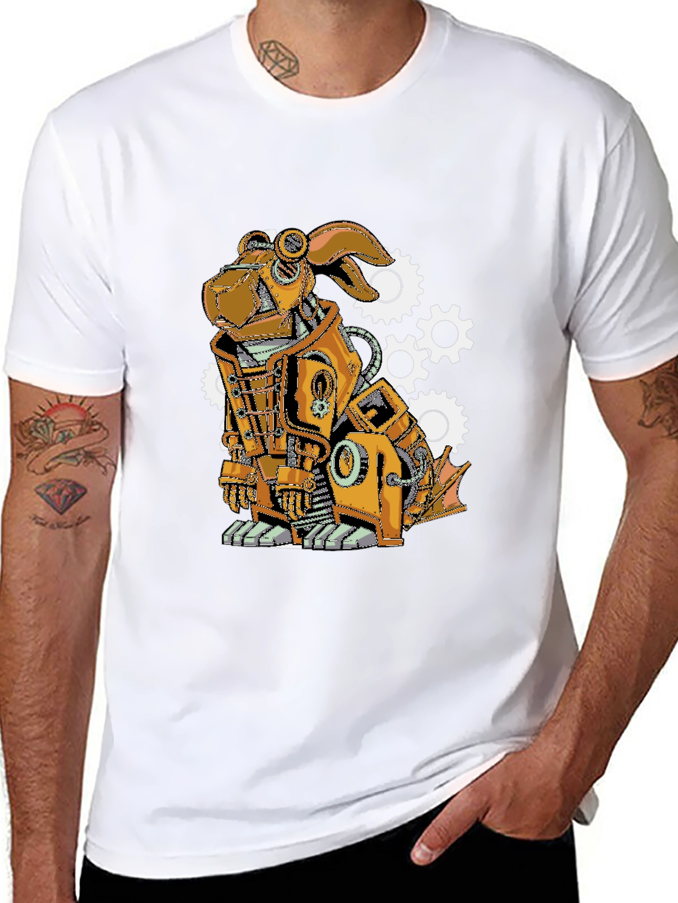 Steampunk Robot Dog T-Shirt