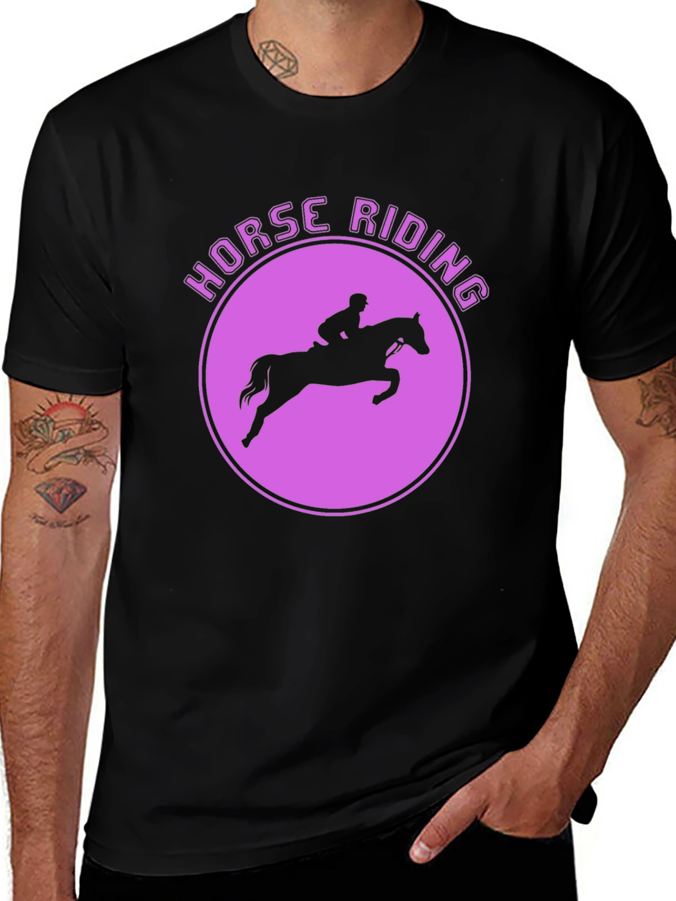 Horse Riding Graphic Tee - Equestrian Style