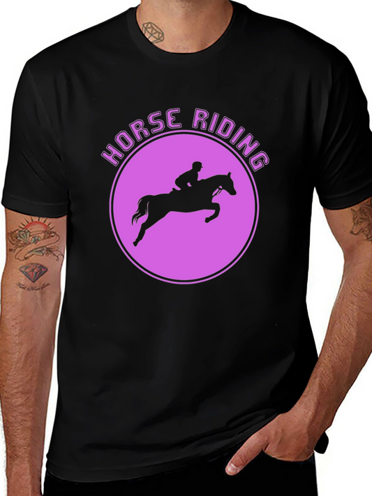 Horse Riding Graphic Tee - Equestrian Style
