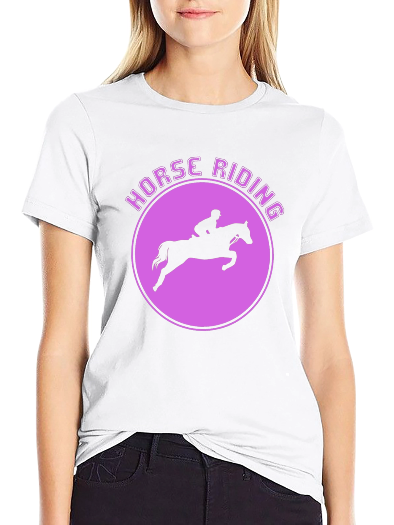 Horse Riding Graphic Tee - Equestrian Style