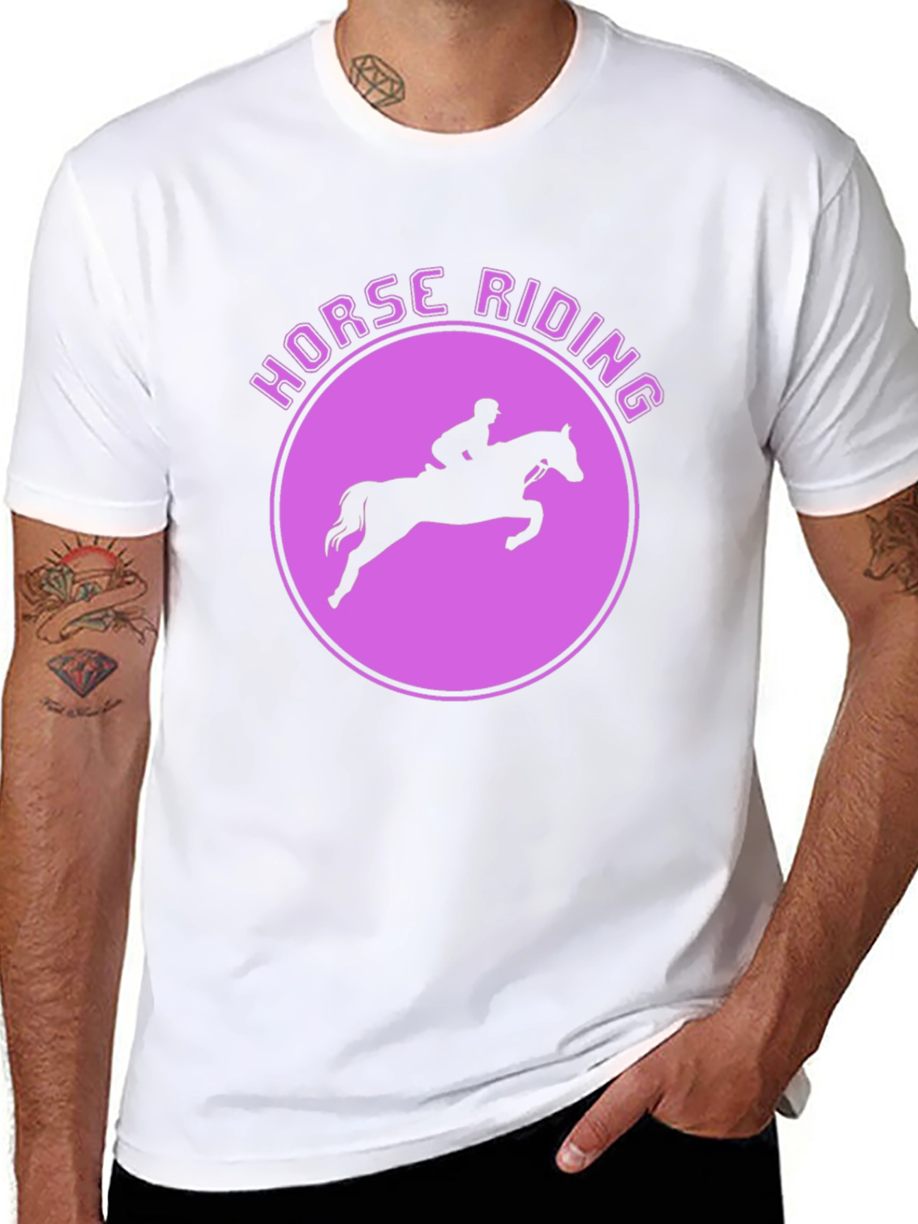 Horse Riding Graphic Tee - Equestrian Style