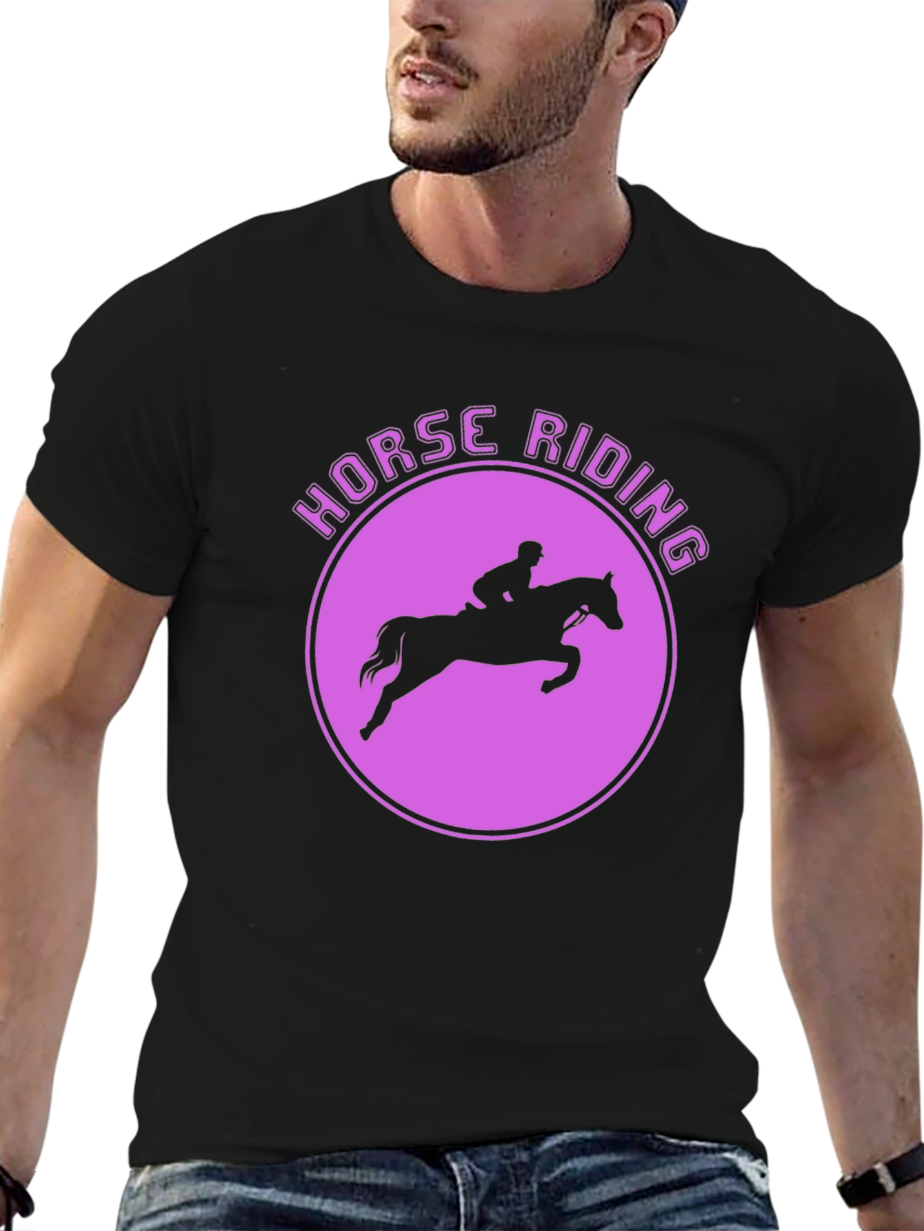 Horse Riding Graphic Tee - Equestrian Style