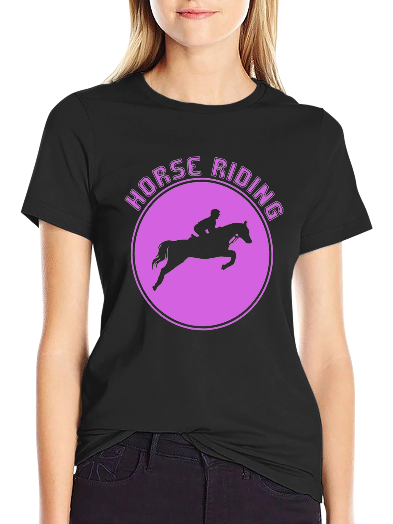 Horse Riding Graphic Tee - Equestrian Style