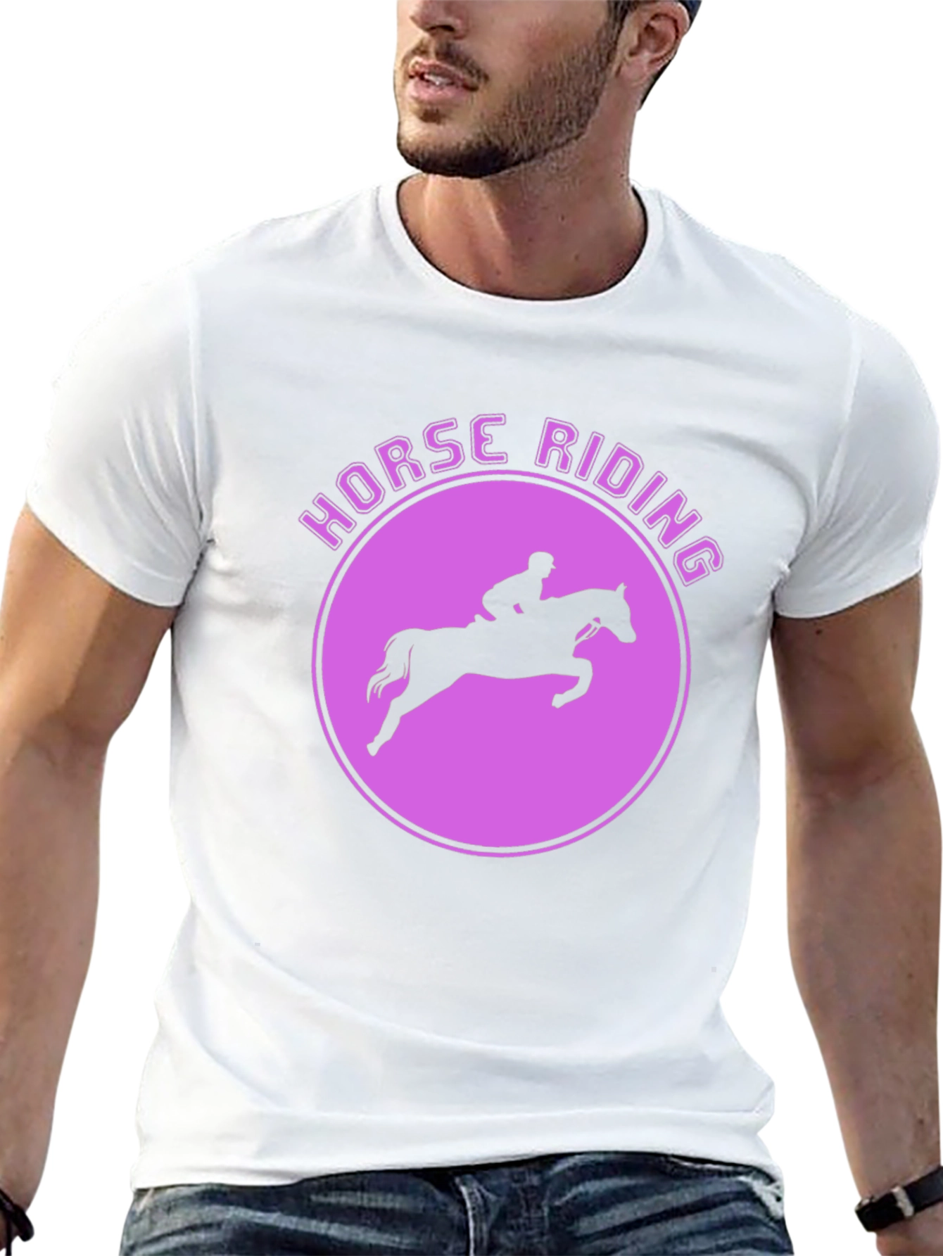 Horse Riding Graphic Tee - Equestrian Style
