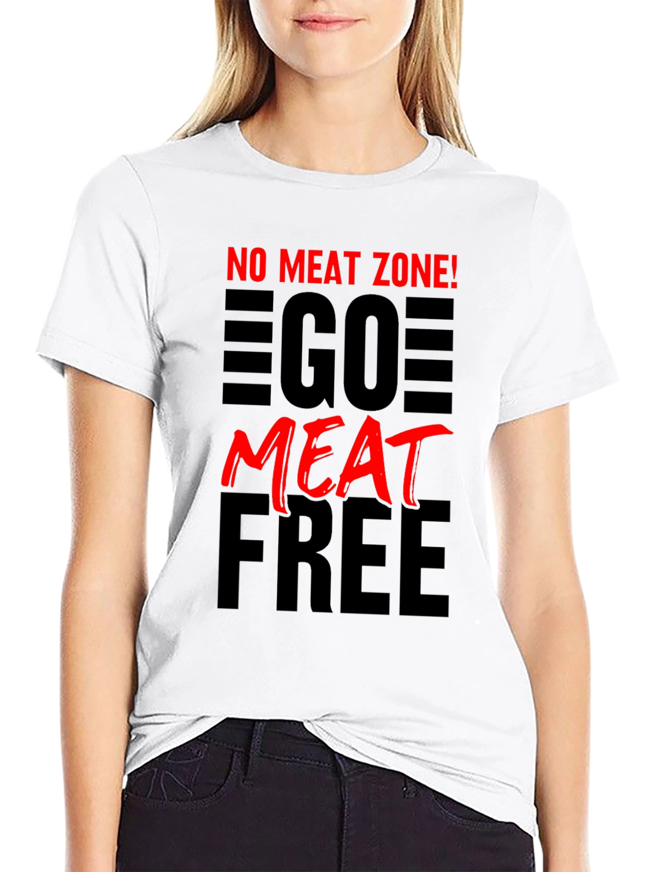 No Meat Zone! Go Meat Free Vegetarian T-Shirt