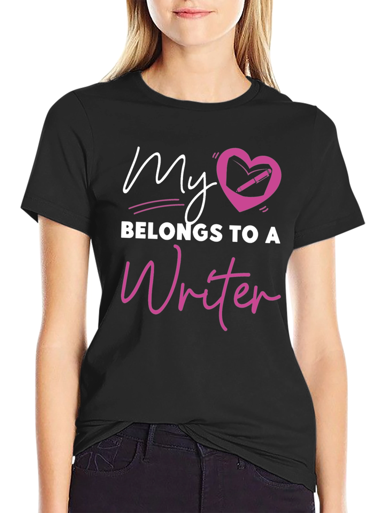 My Heart Belongs to a Writer T-Shirt