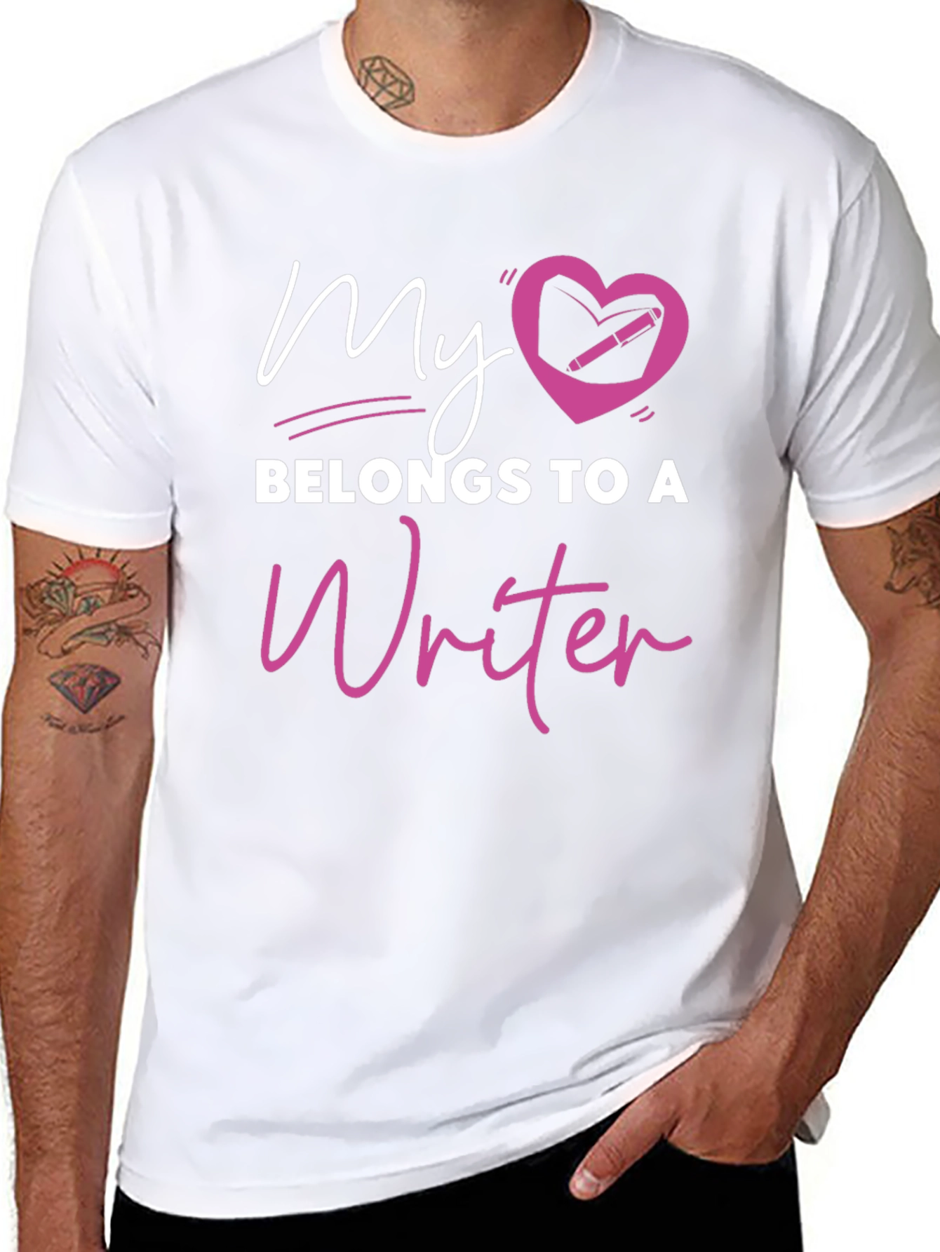 My Heart Belongs to a Writer T-Shirt