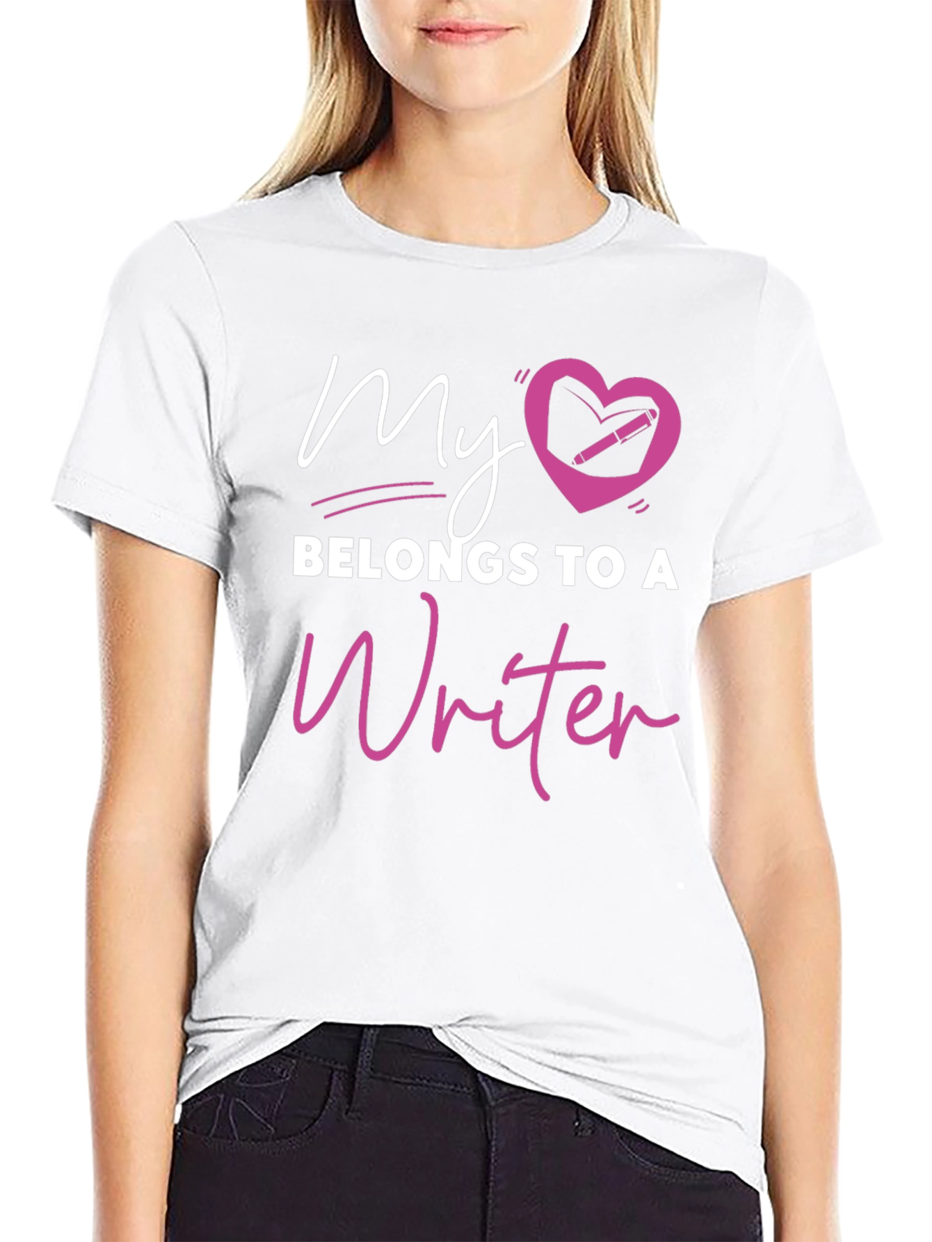 My Heart Belongs to a Writer T-Shirt