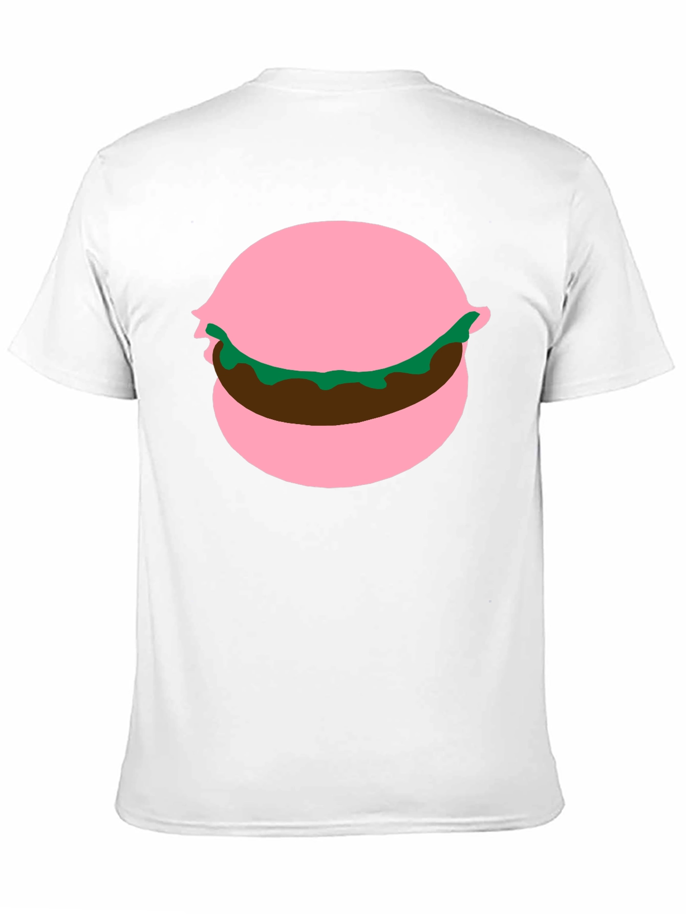 Burger Graphic Tee - Pink Bun Funny Food Shirt