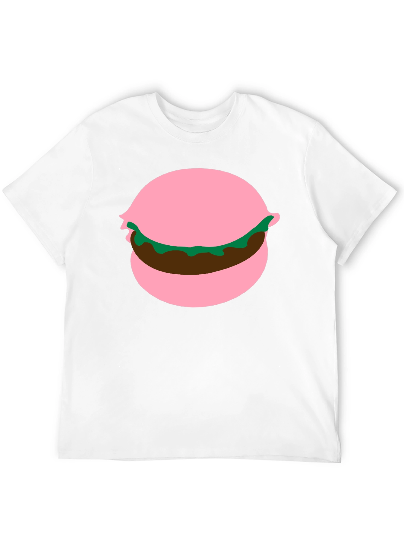 Burger Graphic Tee - Pink Bun Funny Food Shirt