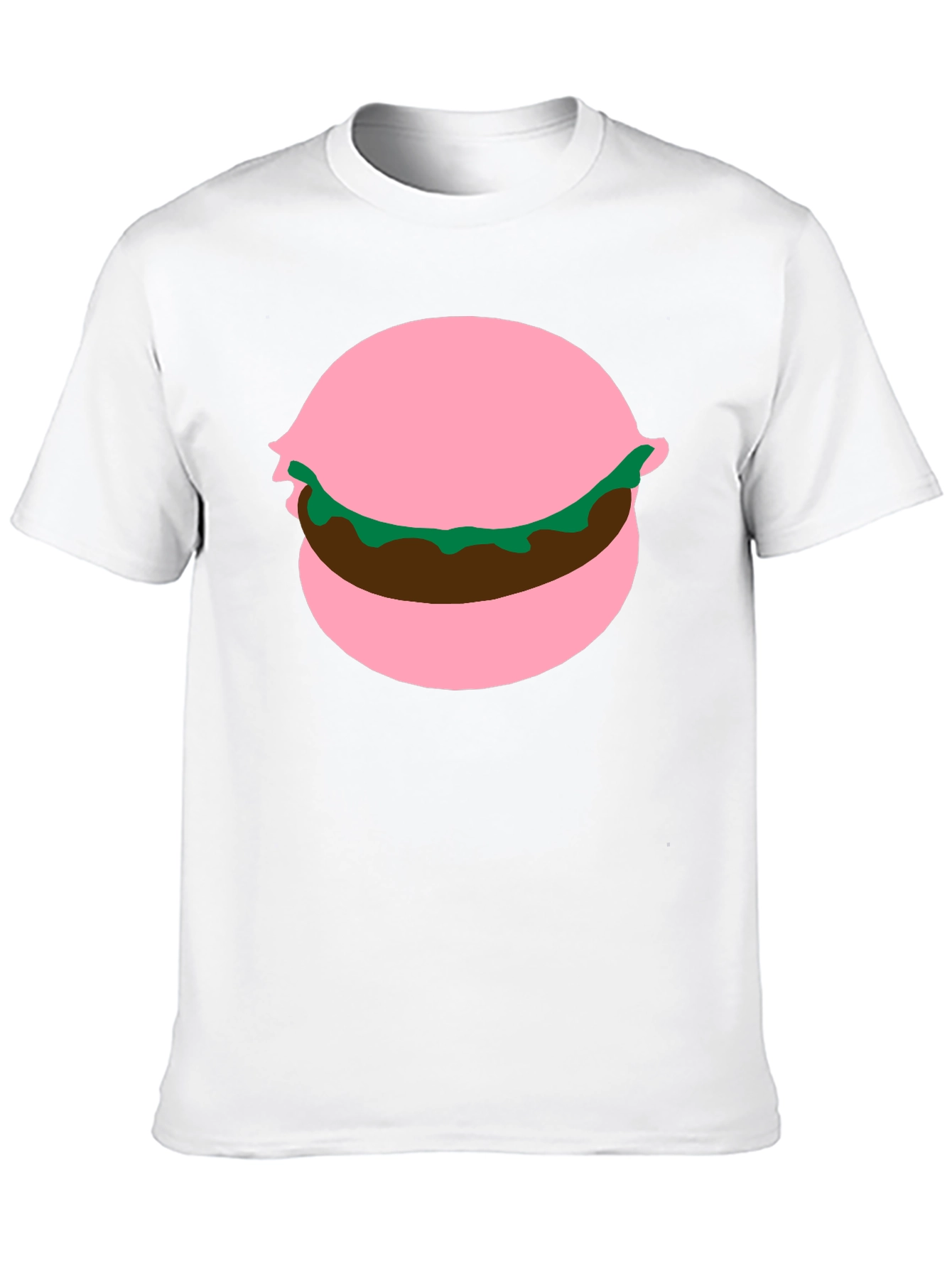 Burger Graphic Tee - Pink Bun Funny Food Shirt