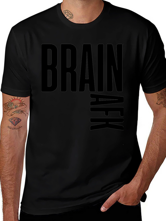 Brain AFK Black Graphic Tee