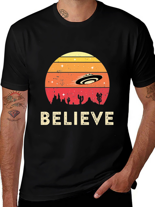 Believe UFO Graphic T-Shirt
