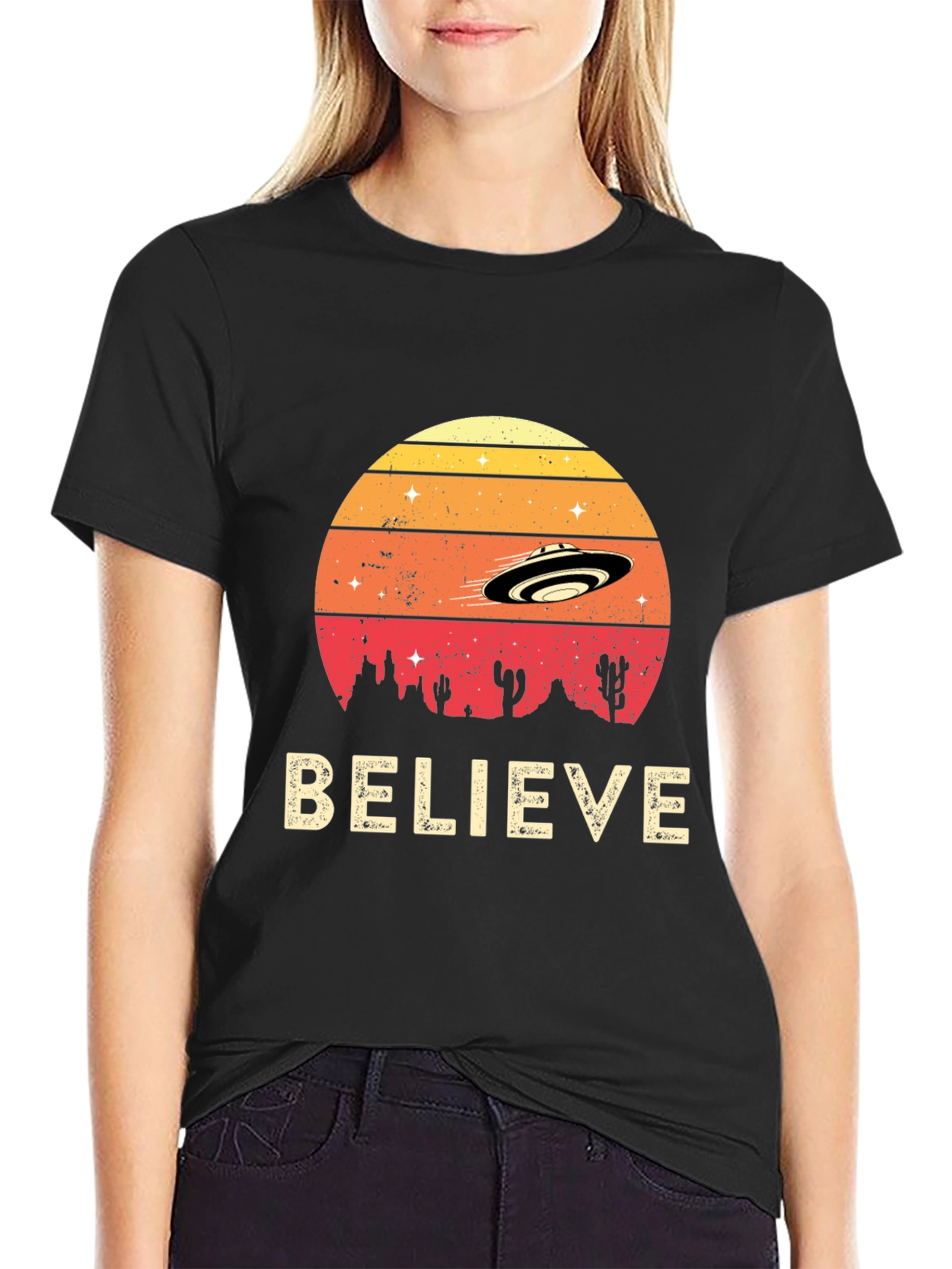Believe UFO Graphic T-Shirt
