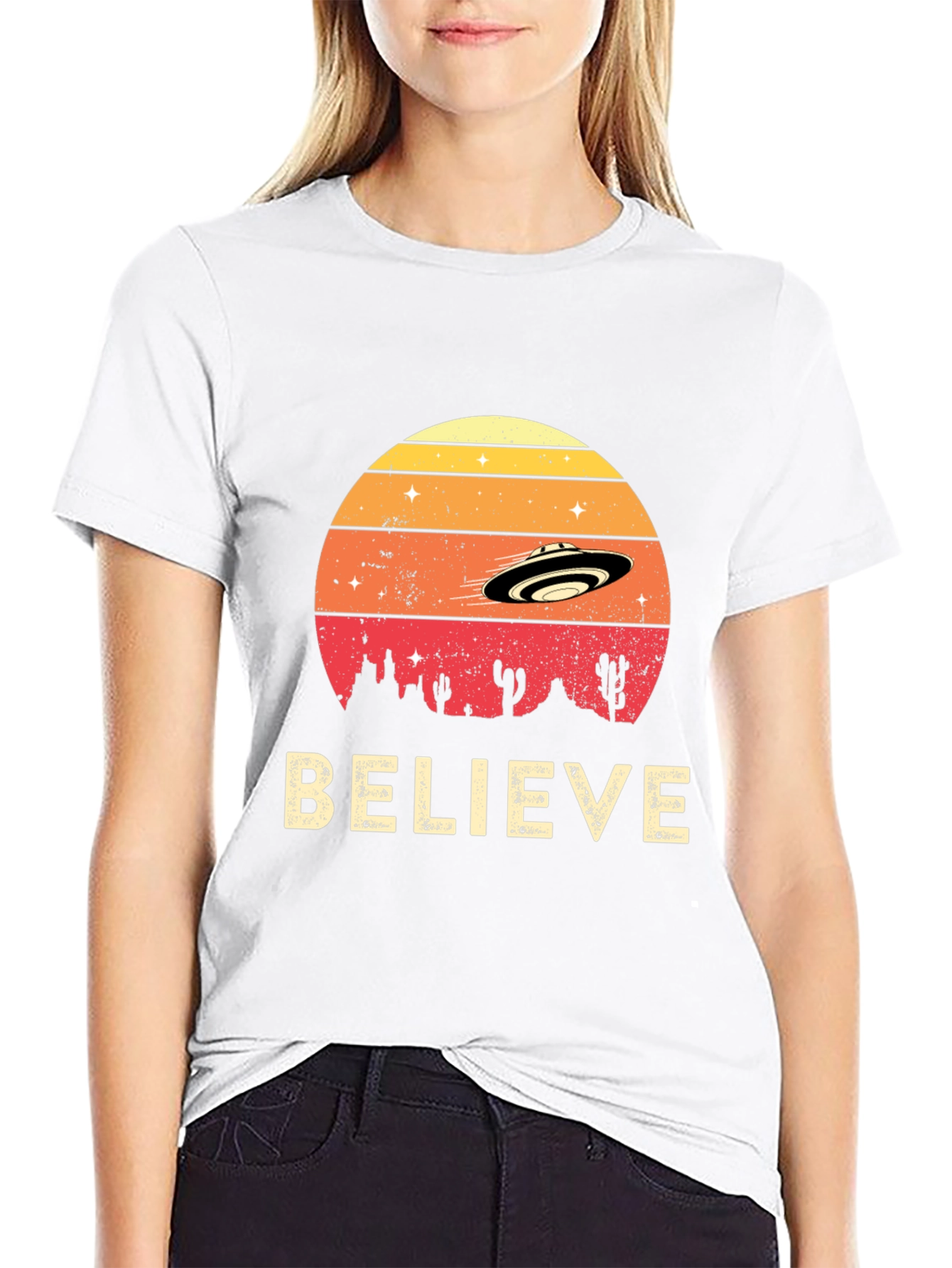 Believe UFO Graphic T-Shirt