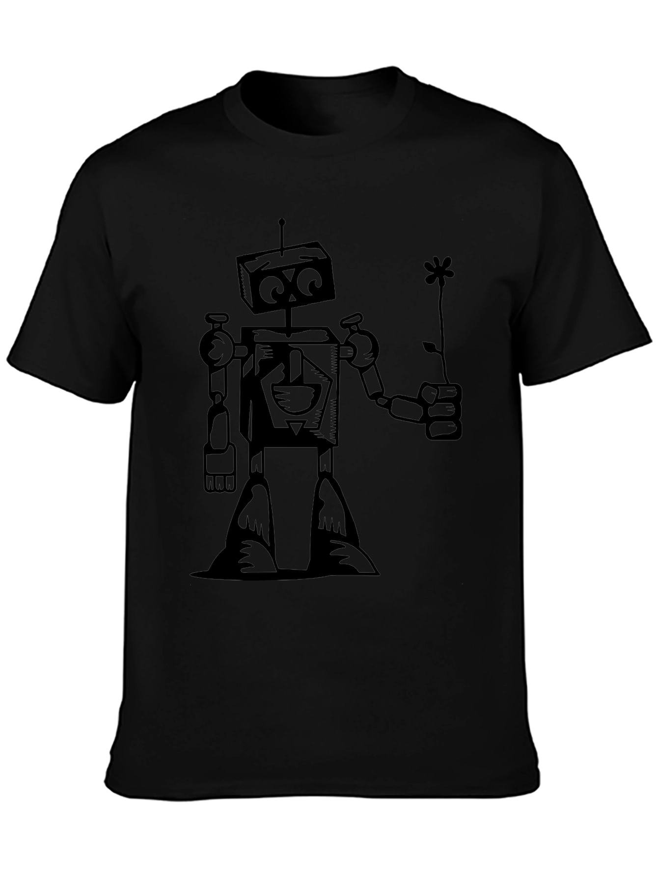 Robot Graphic Tee - Black