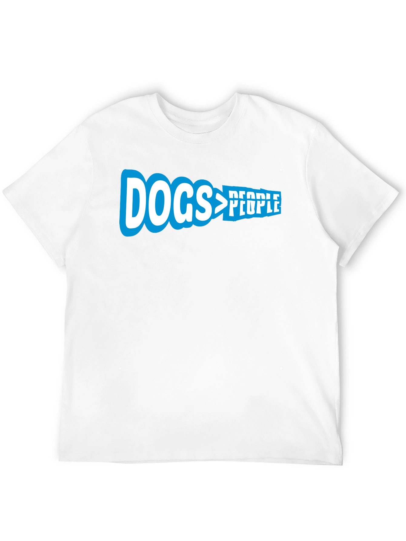 Dogs > People Graphic Tee - Black Cotton T-Shirt