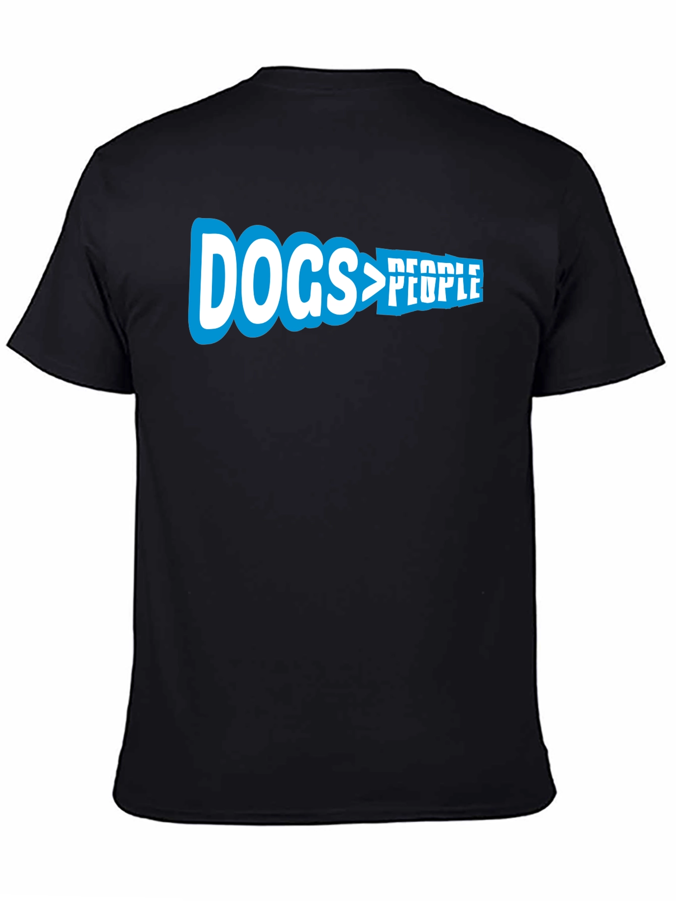 Dogs > People Graphic Tee - Black Cotton T-Shirt