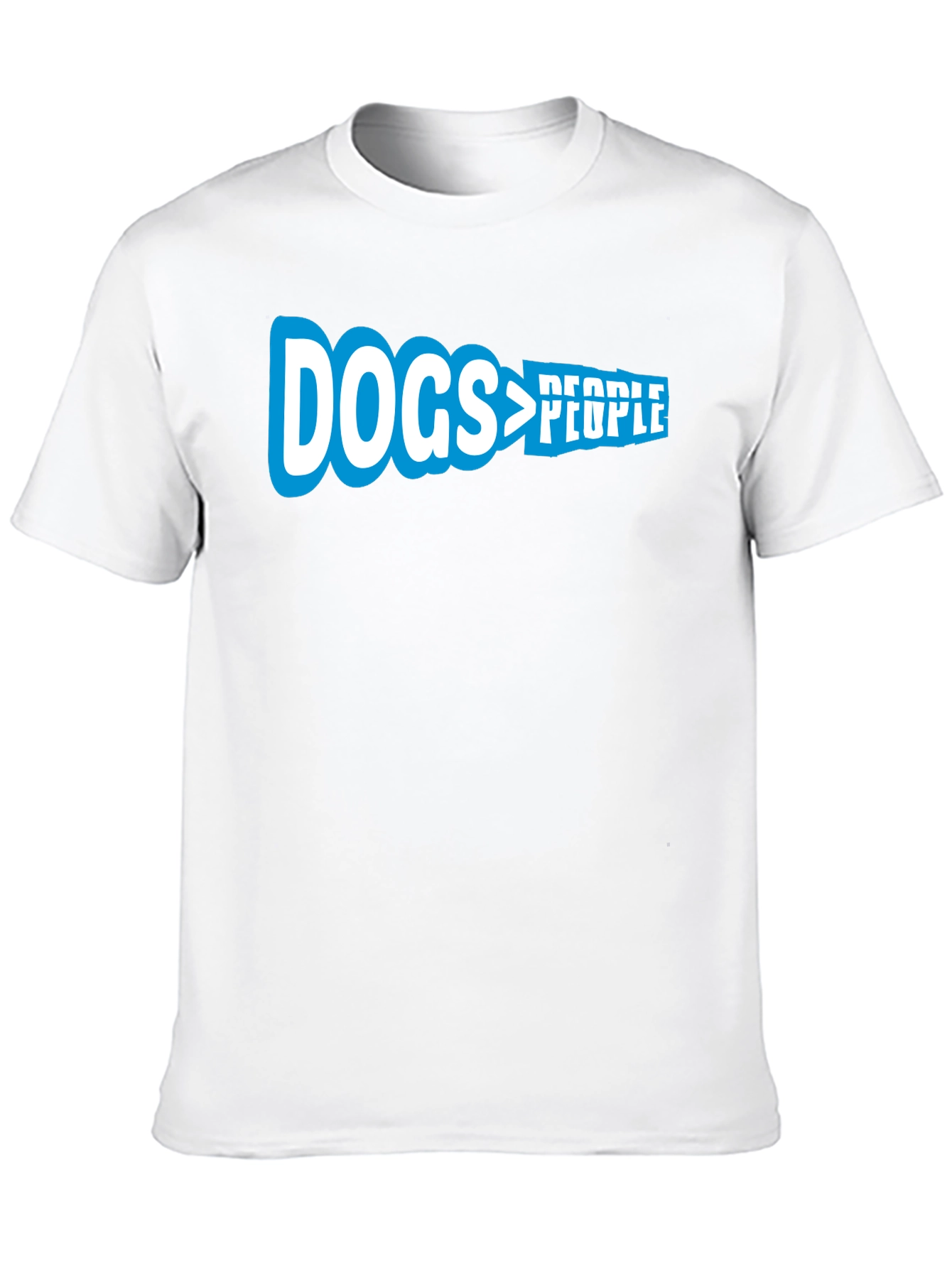 Dogs > People Graphic Tee - Black Cotton T-Shirt