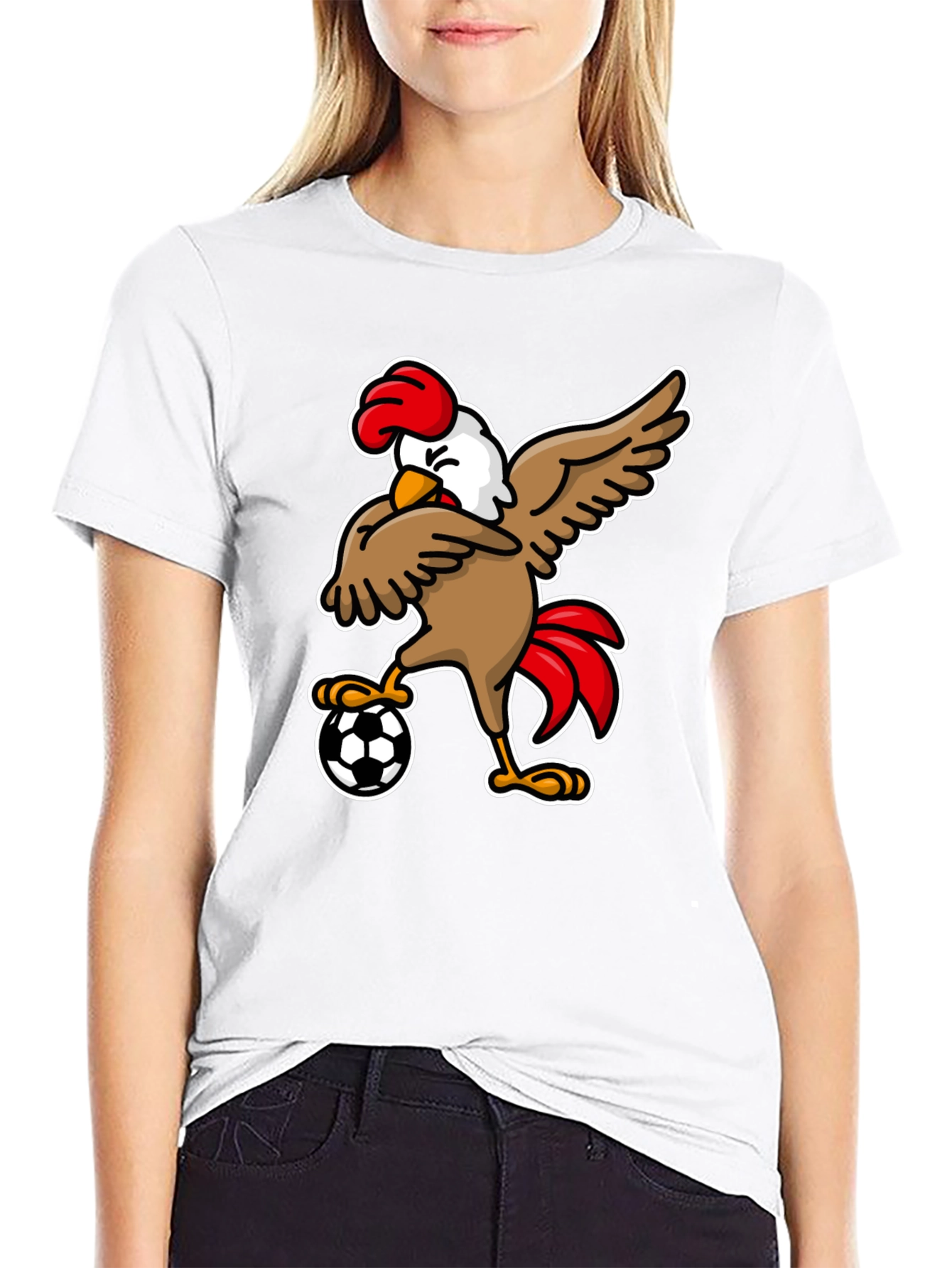 Chicken Soccer T-Shirt - Black