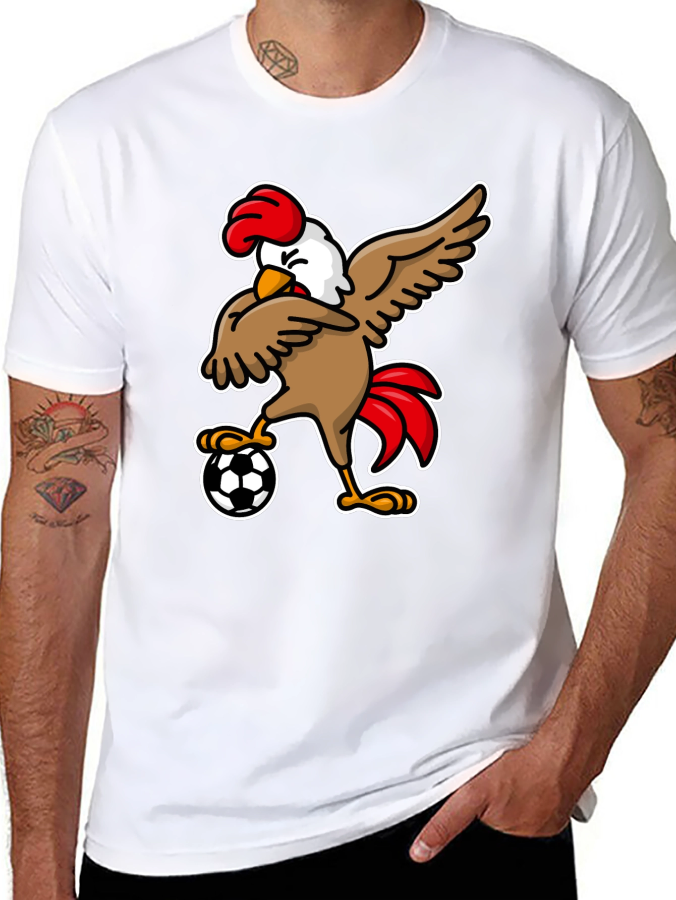 Chicken Soccer T-Shirt - Black