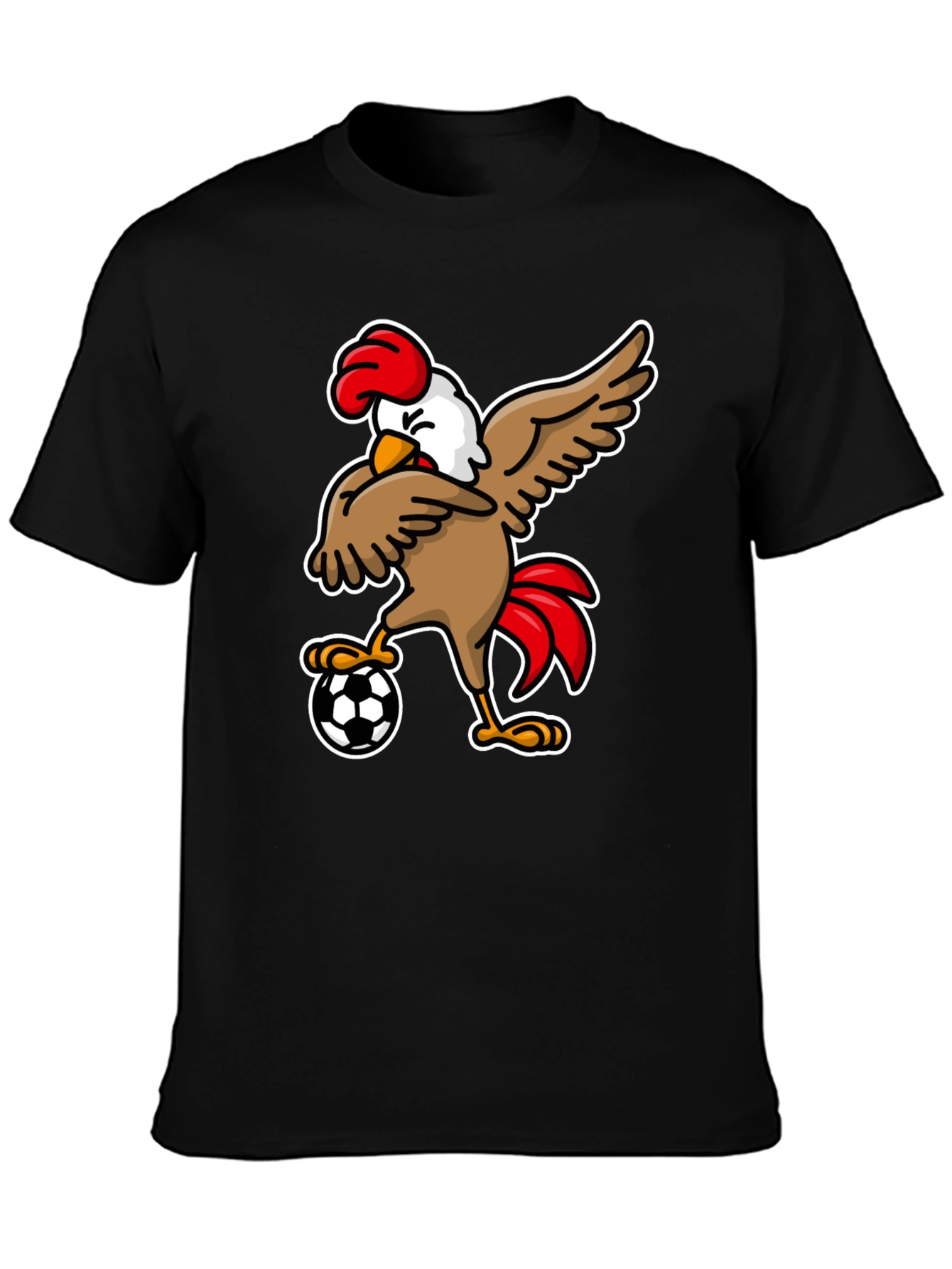 Chicken Soccer T-Shirt - Black