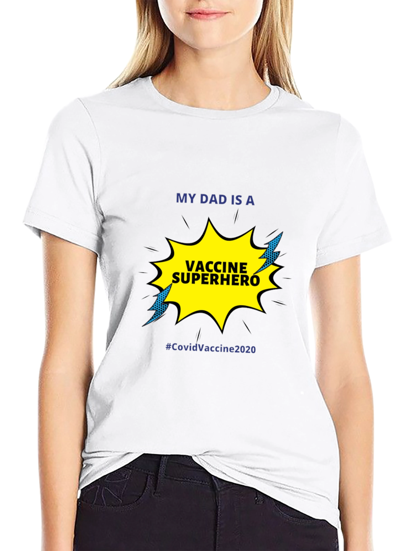 Vaccine Superhero Dad T-Shirt