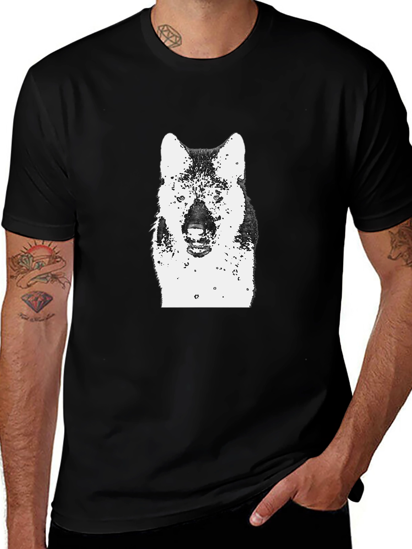 Wolf Graphic Black T-Shirt
