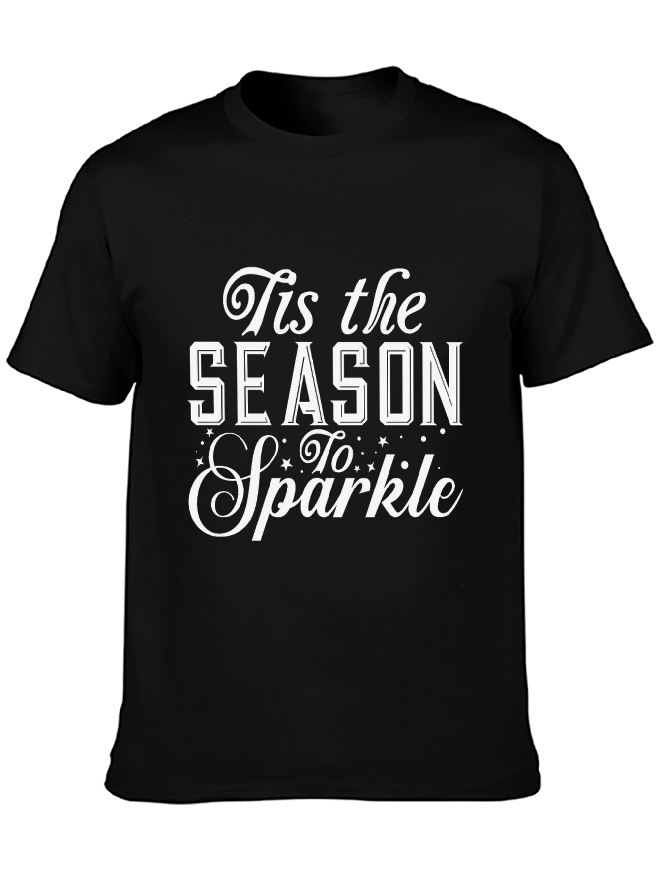 Tis the Season to Sparkle Black T-Shirt