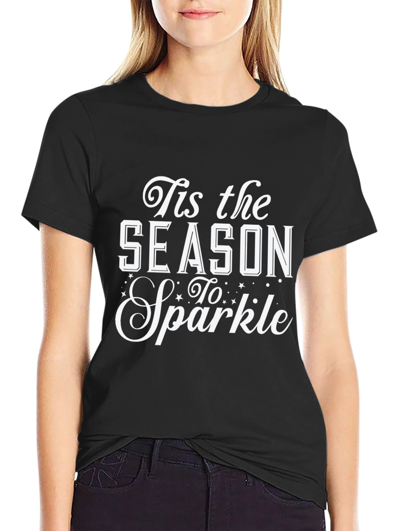 Tis the Season to Sparkle Black T-Shirt