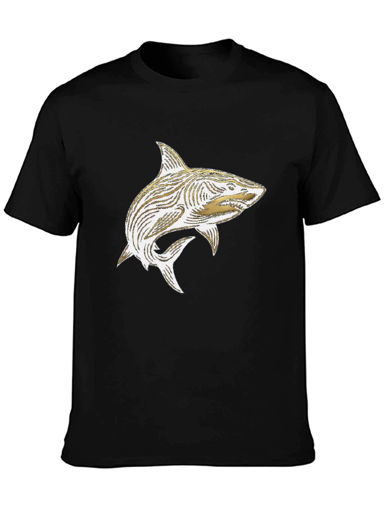 Shark Graphic Tee - Stylish Black T-Shirt