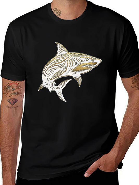 Shark Graphic Tee - Stylish Black T-Shirt